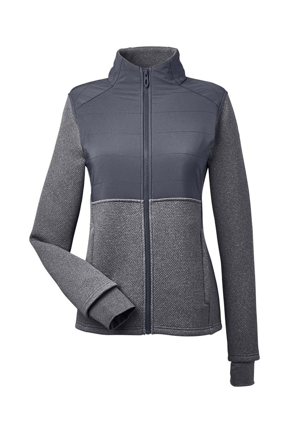 Spyder S17299 Womens Pursuit Full Zip Jacket Heather Black/Polar Grey Flat Front