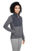 Spyder S17299 Womens Pursuit Full Zip Jacket Heather Black/Polar Grey Model 3q