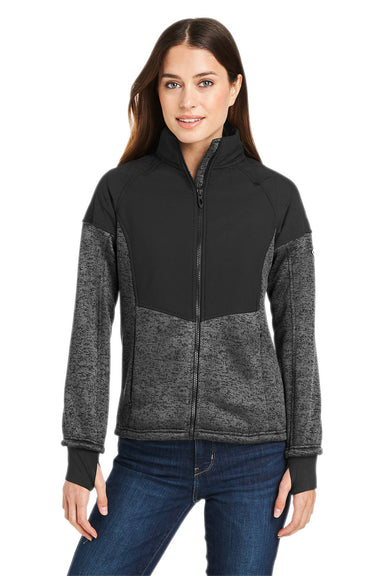 Spyder S17741 Womens Passage Full Zip Sweater Jacket Polar Grey Powder/Black Model Front