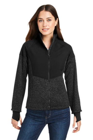 Spyder S17741 Womens Passage Full Zip Sweater Jacket Black Powder/Black Model Front