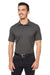 Spyder S17914 Mens Spyre Short UPF 40+ Sleeve Polo Shirt Black Frost Model Front