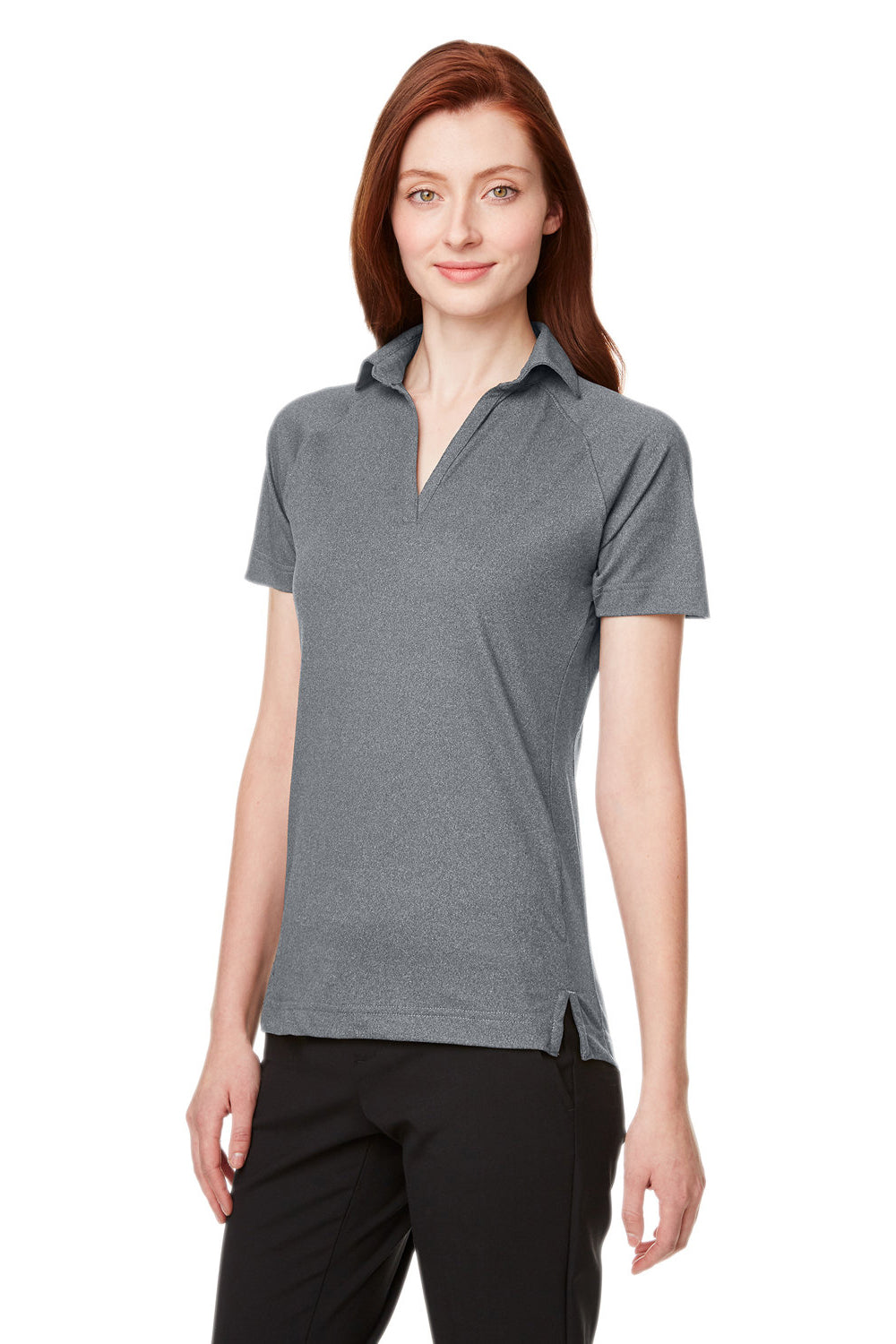 Spyder S17915 Womens Spyre UPF 40+ Short Sleeve Polo Shirt Polar Grey Frost Model 3q