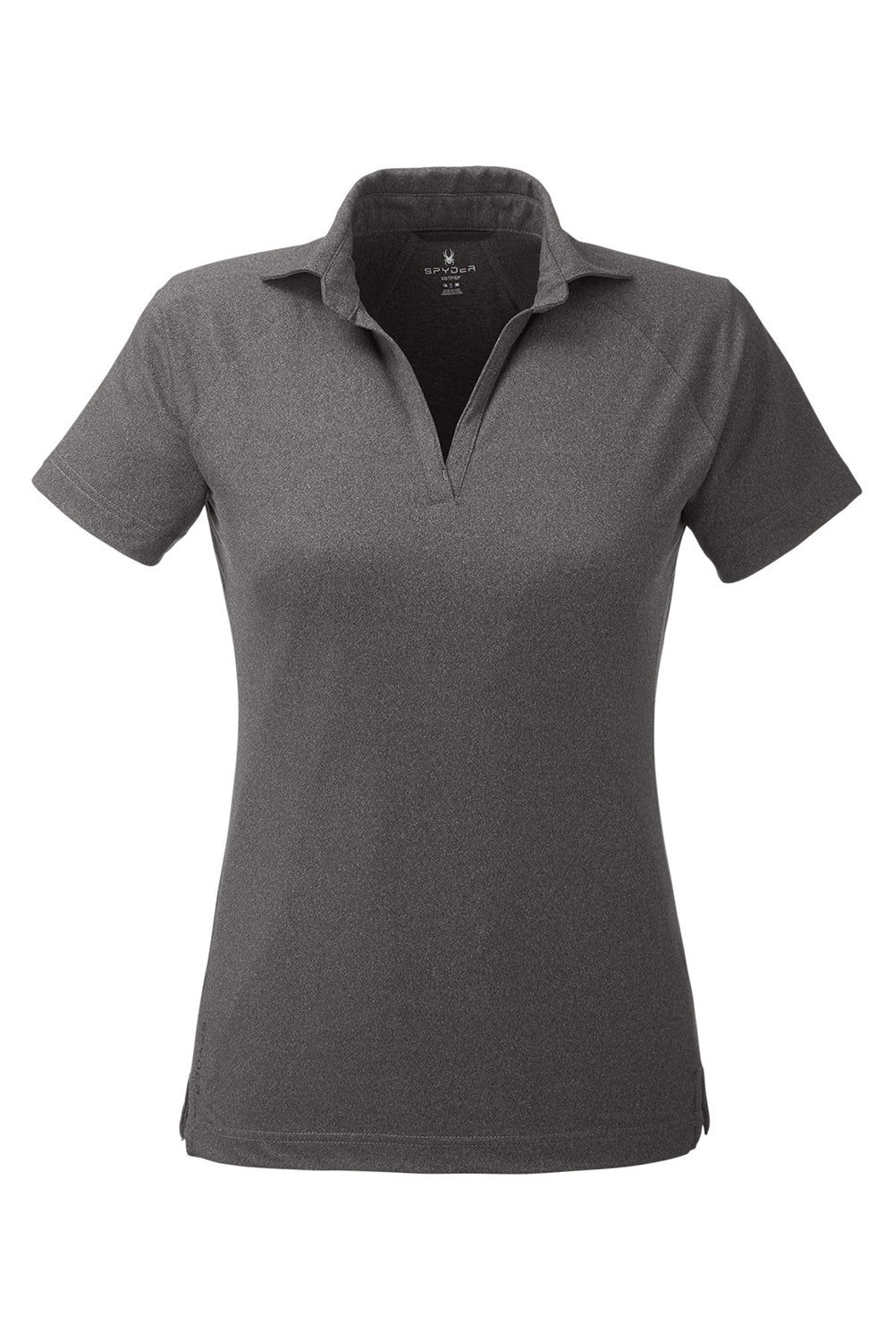 Spyder S17915 Womens Spyre UPF 40+ Short Sleeve Polo Shirt Black Frost Flat Front