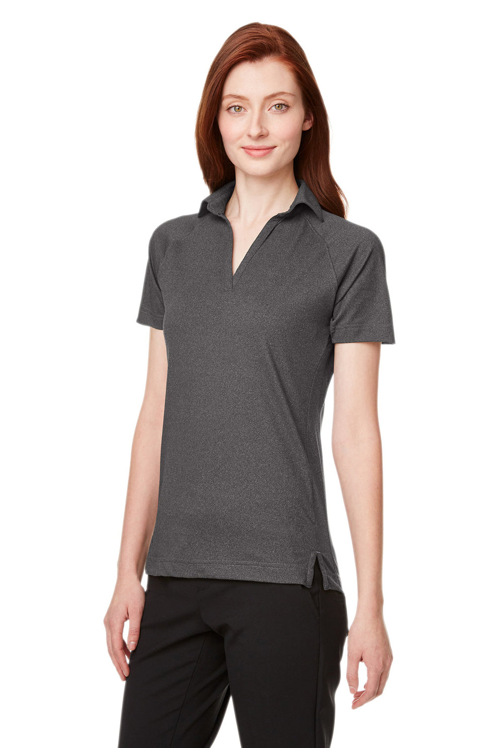 Spyder S17915 Womens Spyre UPF 40+ Short Sleeve Polo Shirt Black Frost Model 3q