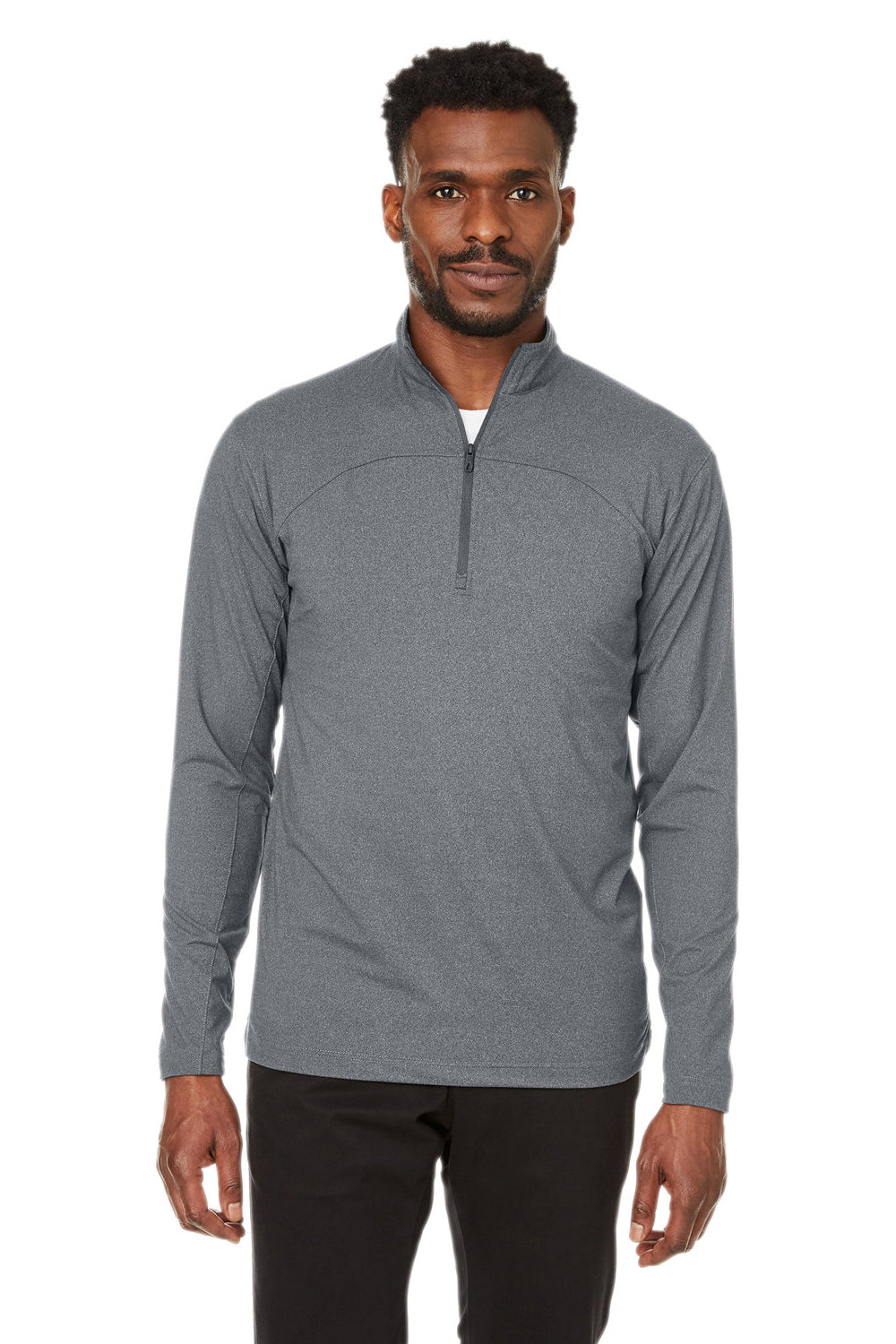 Spyder S17916 Mens Spyre UPF 40+ 1/4 Zip Sweatshirt Polar Grey Frost Model Front