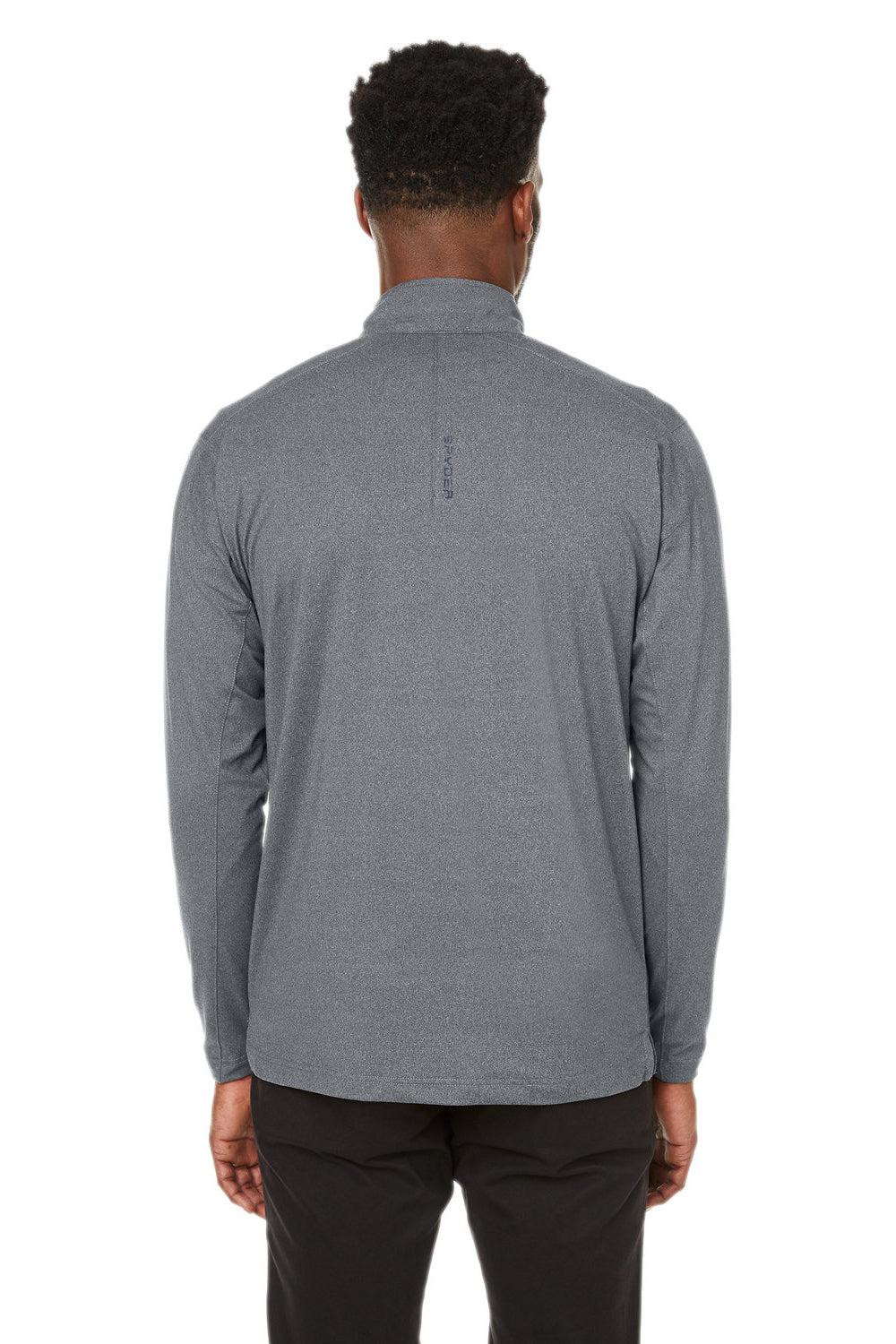 Spyder S17916 Mens Spyre UPF 40+ 1/4 Zip Sweatshirt Polar Grey Frost Model Back