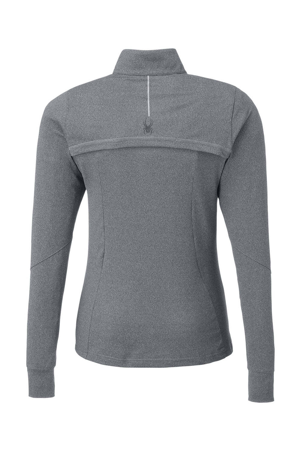 Spyder S17917 Womens Spyre UPF 40+ 1/4 Zip Sweatshirt Polar Grey Frost Flat Back