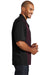 Port Authority S300 Mens Retro Easy Care Wrinkle Resistant Short Sleeve Button Down Camp Shirt Black/Burgundy Model Side