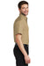 Port Authority S500T Mens Short Sleeve Button Down Shirt w/ Pocket Khaki Model Side