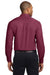 Port Authority S608/TLS608/S608ES Mens Easy Care Wrinkle Resistant Long Sleeve Button Down Shirt w/ Pocket Burgundy Model Back