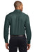 Port Authority S608/TLS608/S608ES Mens Easy Care Wrinkle Resistant Long Sleeve Button Down Shirt w/ Pocket Dark Green Model Back