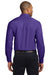 Port Authority S608/TLS608/S608ES Mens Easy Care Wrinkle Resistant Long Sleeve Button Down Shirt w/ Pocket Purple Model Back