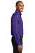 Port Authority S608/TLS608/S608ES Mens Easy Care Wrinkle Resistant Long Sleeve Button Down Shirt w/ Pocket Purple Model Side