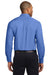 Port Authority S608/TLS608/S608ES Mens Easy Care Wrinkle Resistant Long Sleeve Button Down Shirt w/ Pocket Ultramarine Blue Model Back