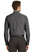 Port Authority S640/TLS640 Mens Easy Care Wrinkle Resistant Long Sleeve Button Down Shirt w/ Pocket Soft Black Model Back