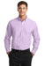 Port Authority S658/TS658 Mens SuperPro Oxford Wrinkle Resistant Long Sleeve Button Down Shirt w/ Pocket Soft Purple Model Front