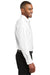 Port Authority S661 Mens SuperPro Oxford Wrinkle Resistant Long Sleeve Button Down Shirt White Model Side