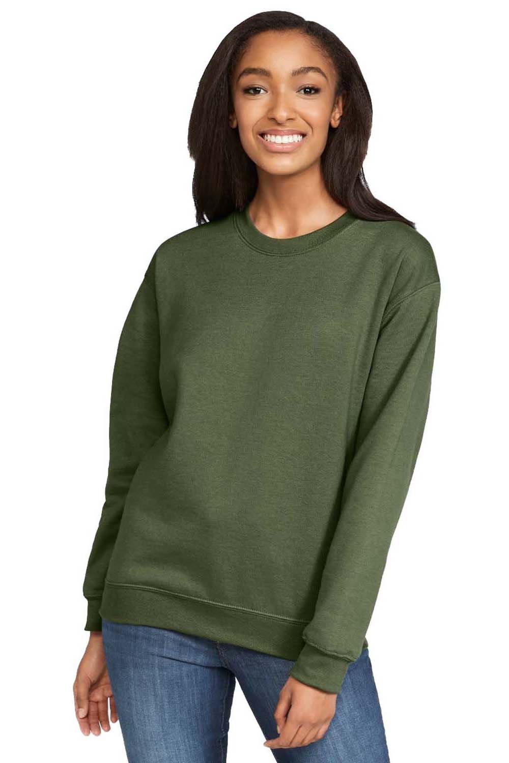 Gildan green sweatshirt on sale