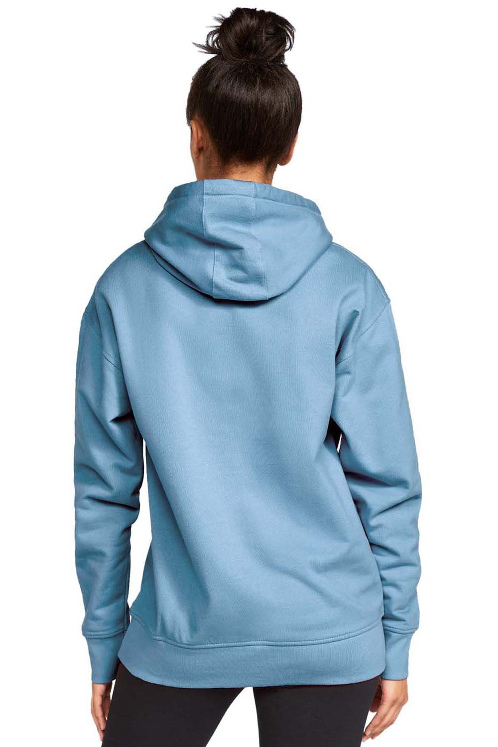 Gildan SF500 Mens Softstyle Hooded Sweatshirt Hoodie w/ Pouch Pocket Stone Blue Model Back