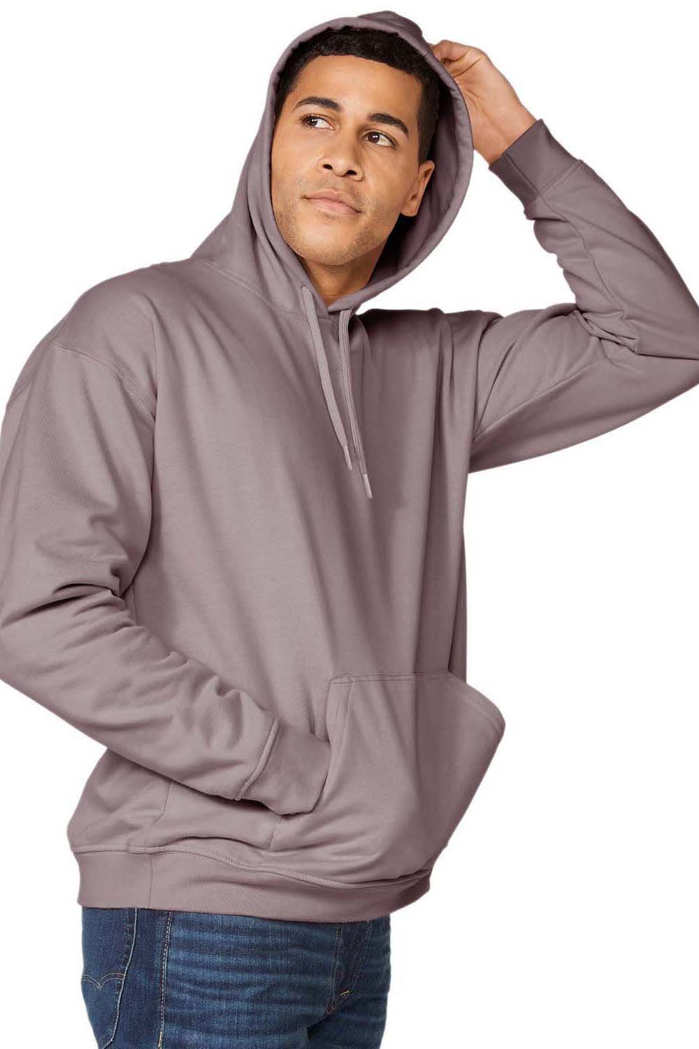 Gildan SF500 Mens Softstyle Hooded Sweatshirt Hoodie w/ Pouch Pocket Paragon Model Side