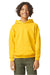 Gildan SF500B Youth Softstyle Hooded Sweatshirt Hoodie w/ Pouch Pocket Daisy Yellow Model Front