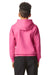 Gildan SF500B Youth Softstyle Hooded Sweatshirt Hoodie w/ Pouch Pocket Pink Lemonade Model Back