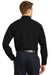 Red Kap SP14/SP14LONG Mens Industrial Moisture Wicking Long Sleeve Button Down Shirt w/ Double Pockets Black Model Back