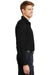 Red Kap SP14/SP14LONG Mens Industrial Moisture Wicking Long Sleeve Button Down Shirt w/ Double Pockets Black Model Side