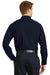 Red Kap SP14/SP14LONG Mens Industrial Moisture Wicking Long Sleeve Button Down Shirt w/ Double Pockets Navy Blue Model Back