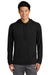 Sport-Tek ST296 Mens Moisture Wicking Fleece Hooded Sweatshirt Hoodie Black Model Front