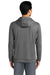 Sport-Tek ST296 Mens Moisture Wicking Fleece Hooded Sweatshirt Hoodie Heather Dark Grey Model Back