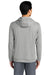 Sport-Tek ST296 Mens Moisture Wicking Fleece Hooded Sweatshirt Hoodie Heather Light Grey Model Back