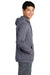 Sport-Tek ST296 Mens Moisture Wicking Fleece Hooded Sweatshirt Hoodie Heather True Navy Blue Model Side