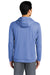 Sport-Tek ST296 Mens Moisture Wicking Fleece Hooded Sweatshirt Hoodie Heather True Royal Blue Model Back