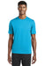 Sport-Tek ST320 Mens Tough Moisture Wicking Short Sleeve Crewneck T-Shirt Atomic Blue Model Front