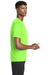 Sport-Tek ST320 Mens Tough Moisture Wicking Short Sleeve Crewneck T-Shirt Neon Green Model Side