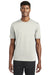 Sport-Tek ST320 Mens Tough Moisture Wicking Short Sleeve Crewneck T-Shirt Silver Grey Model Front