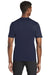 Sport-Tek ST320 Mens Tough Moisture Wicking Short Sleeve Crewneck T-Shirt True Navy Blue Model Back