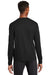 Sport-Tek ST340LS Mens RacerMesh Moisture Wicking Long Sleeve Crewneck T-Shirt Black Model Back