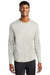 Sport-Tek ST340LS Mens RacerMesh Moisture Wicking Long Sleeve Crewneck T-Shirt Silver Grey Model Front