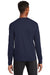 Sport-Tek ST340LS Mens RacerMesh Moisture Wicking Long Sleeve Crewneck T-Shirt True Navy Blue Model Back