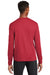 Sport-Tek ST340LS Mens RacerMesh Moisture Wicking Long Sleeve Crewneck T-Shirt True Red Model Back