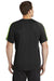 Sport-Tek ST351 Mens Competitor Moisture Wicking Short Sleeve Crewneck T-Shirt Black/Lime Shock Green Model Back