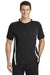 Sport-Tek ST351 Mens Competitor Moisture Wicking Short Sleeve Crewneck T-Shirt Black/White Model Front