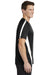 Sport-Tek ST351 Mens Competitor Moisture Wicking Short Sleeve Crewneck T-Shirt Black/White Model Side