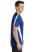 Sport-Tek ST351 Mens Competitor Moisture Wicking Short Sleeve Crewneck T-Shirt True Royal Blue/White Model Side