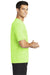 Sport-Tek ST390 Mens Electric Heather Moisture Wicking Short Sleeve Crewneck T-Shirt Lime Shock Green Electric Model Side