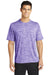 Sport-Tek ST390 Mens Electric Heather Moisture Wicking Short Sleeve Crewneck T-Shirt Purple Electric Model Front