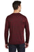 Sport-Tek ST390LS Mens Electric Heather Moisture Wicking Long Sleeve Crewneck T-Shirt Deep Red Black Electric Model Back