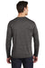 Sport-Tek ST390LS Mens Electric Heather Moisture Wicking Long Sleeve Crewneck T-Shirt Grey Black Electric Model Back